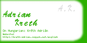 adrian kreth business card